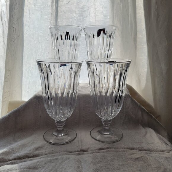 Fostoria Kimberly 24% Lead Crystal Water Goblets Set Of 4 - Picture 2 of 14